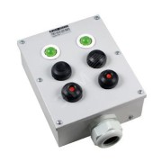 ПКУ-15-21.331-54У2 (1*СКЛ11зел., 220В + 2*СКЛ11кр. 220В + 2*СКЛ11 жел, 220В + 3*КЕ141/2(1з+1р) кр. гриб с фиксацией + 1*ПЕ071/2(1з+1р) перекл на 2пол. + PG-36)