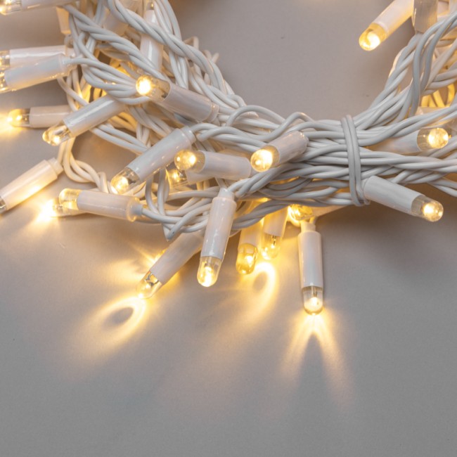 Гирлянда Нить 10м, постоянное свечение, белый ПВХ, 24В, цвет Тёплый белый  (нужен трансформатор 531-100/531-200)