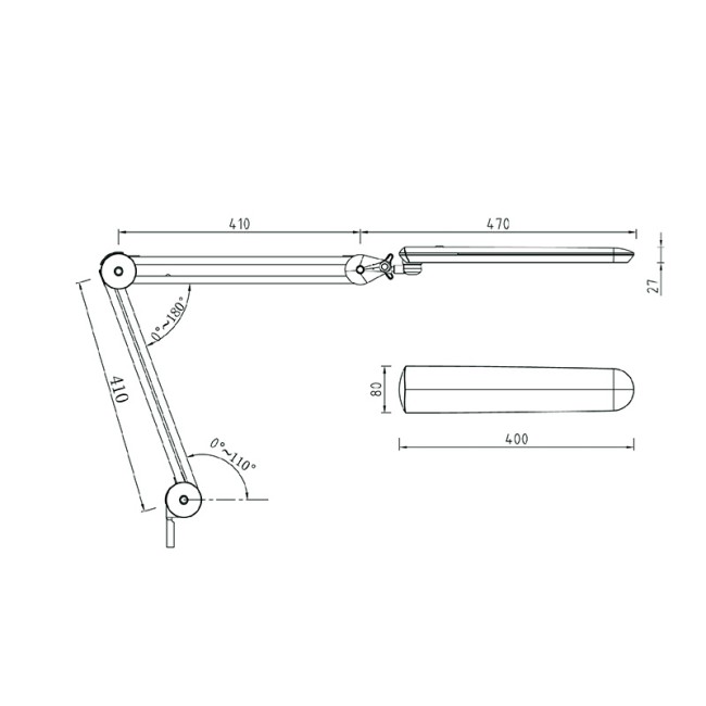 Лампа настольная бестеневая, струбцина, Blue Stream, 60 SMD LED, белая REXANT Лампа настольная бестеневая, струбцина, Blue Stream, 60 SMD LED, белая REXANT