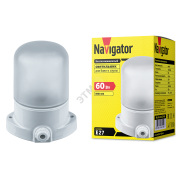 Светильник НПБ-60w термостойкий для бани и сауны прямое основание белый IP54