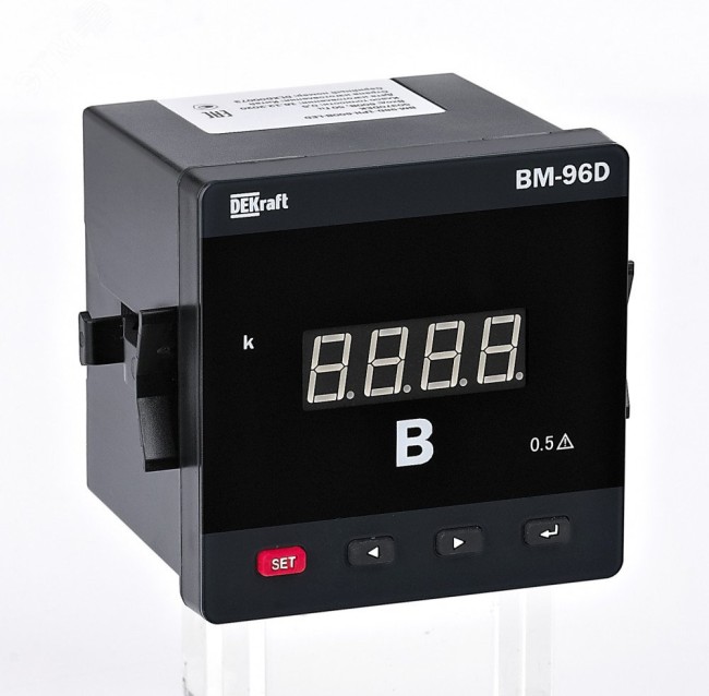 Вольтметр цифр. 96x96мм трехфазный, вх 600В, вых DO+RS485, LED-дисплей ВМ-96D