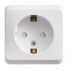 Розетка 1-м ОП Этюд 16А IP20 250В с заземл. защ. шторки бел. SE PA16-004B
