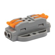 Клемма СМК 222-422P проходная 2 полюса, с монтажной площадкой (0,08-4 мм²), серая (50 шт./уп.) REXANT Клемма СМК 222-422P проходная 2 полюса, с монтажной площадкой (0,08-4 мм²), серая (50 шт./уп.) REXANT