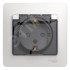 GLOSSA Розетка с заземлением со шторками с крышкой белая в сборе IP44 GLOSSA Розетка с заземлением со шторками с крышкой белая в сборе IP44