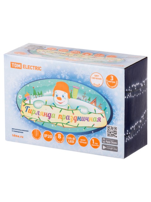 Гирлянда светодиодная "Мишура" 3 м, 320LED, белый, 8 режимов, 250 В, IP20, TDM Гирлянда светодиодная "Мишура" 3 м, 320LED, белый, 8 режимов, 250 В, IP20, TDM