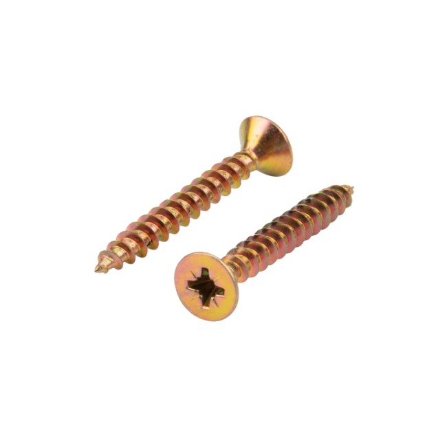 Саморез универсальный KRANZ 5х40, желтый цинк, короб (200 шт./уп.)