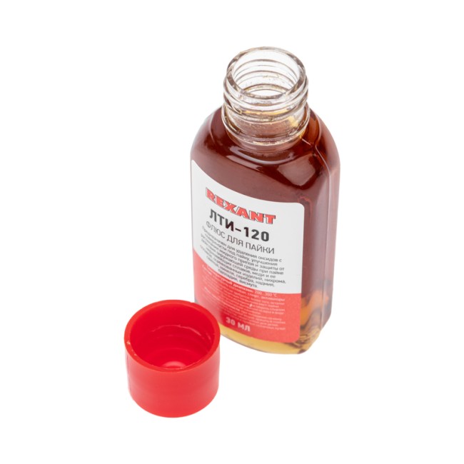 Флюс для пайки, ЛТИ-120, 30мл, блистер REXANT Флюс для пайки, ЛТИ-120, 30мл, блистер REXANT