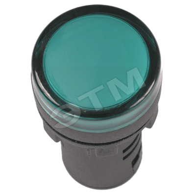 Лампа AD-22DS сигнальная зеленая светодиодная 12В Лампа AD-22DS сигнальная зеленая светодиодная 12В