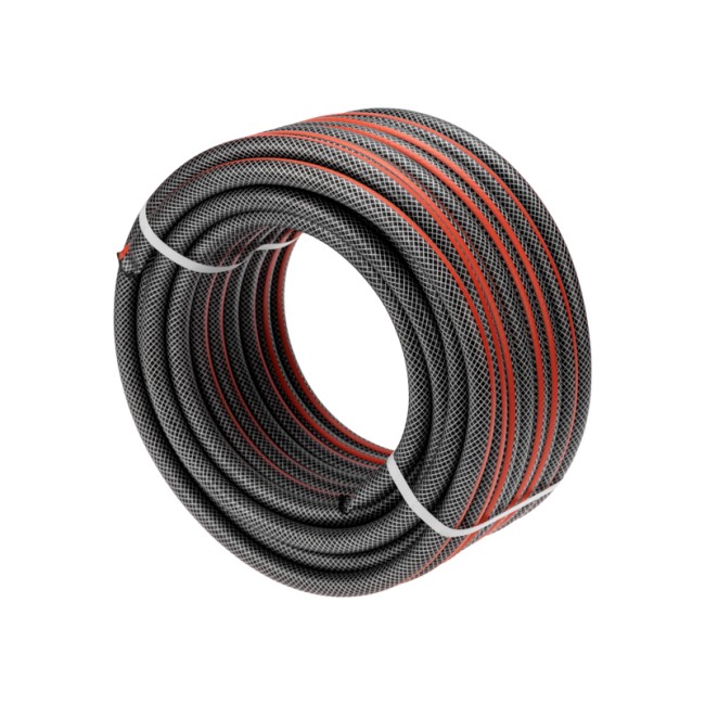 Шланг поливочный ПВХ 3-х слойный армированный 1/2" 25м Стандарт ЧЕТЫРЕ СЕЗОНА 