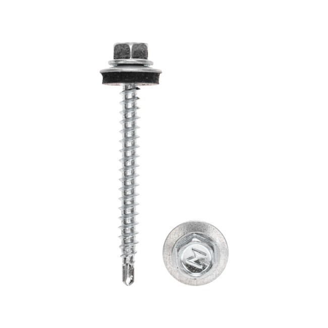 Саморез кровельный 4,8х50, цинк, короб (150 шт/уп) KRANZ Саморез кровельный 4,8х50, цинк, короб (150 шт/уп) KRANZ