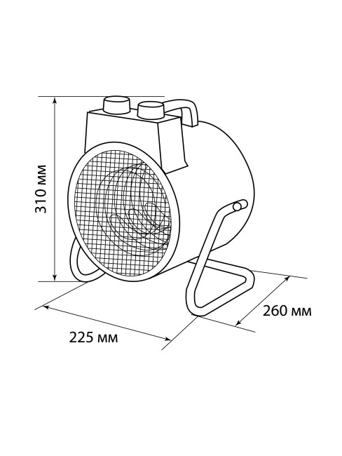 Тепловая пушка ТПК-О, 3 кВт, круглый корпус, терморегулятор, TDM