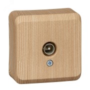 ЭТЮД Розетка телевизионная TV наружная IP20 сосна ЭТЮД Розетка телевизионная TV наружная IP20 сосна