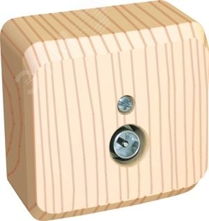 ЭТЮД Розетка телевизионная TV наружная IP20 сосна ЭТЮД Розетка телевизионная TV наружная IP20 сосна