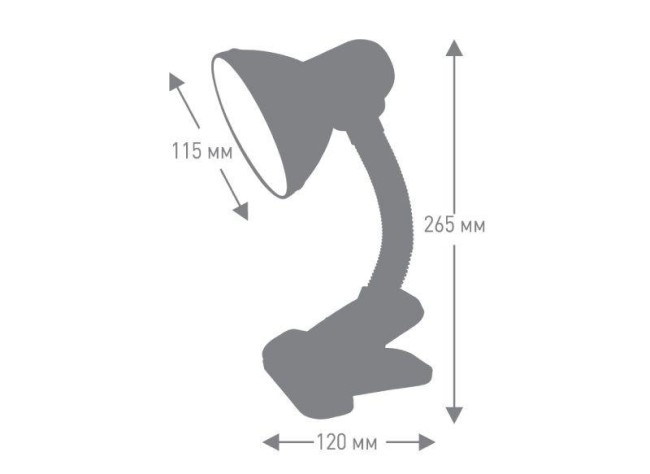 Светильник UF-320P С01 настол. прищепка 230В 60Вт E27 ЛОН бел. Ultraflash 12370 Светильник UF-320P С01 настол. прищепка 230В 60Вт E27 ЛОН бел. Ultraflash 12370