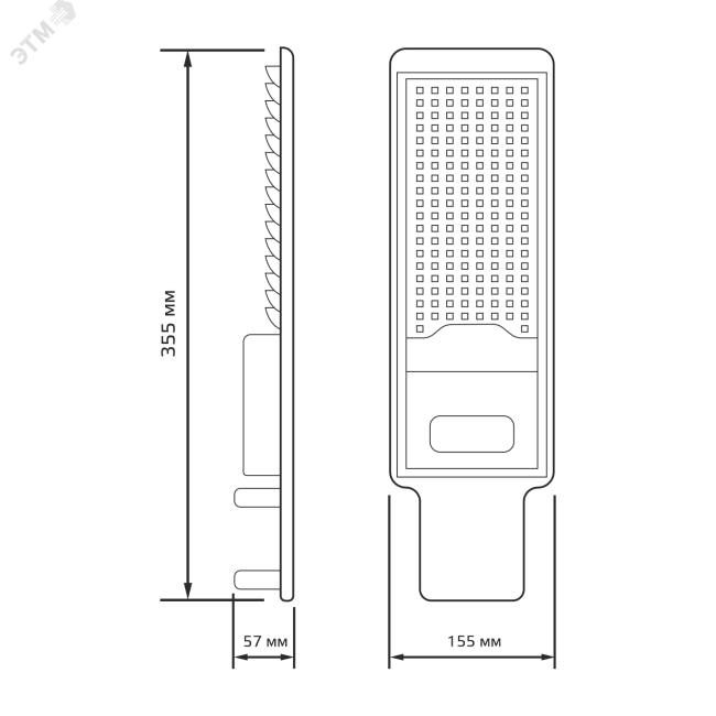 Светильник светодиодный уличный ДКУ-50 Вт 5000 Лм 5000K IP65 190-250 В КСС Д LED Avenue Gauss