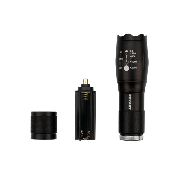 Фонарь универсальный, пятирежимный, в алюминиевом корпусе, сверхъяркий, с регулируемым фокусом REXANT Фонарь универсальный, пятирежимный, в алюминиевом корпусе, сверхъяркий, с регулируемым фокусом REXANT