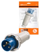 Вилка 033 2Р+РЕ 63А 220В IP54 TDM Вилка 033 2Р+РЕ 63А 220В IP54 TDM