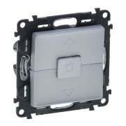 Valena LIFE Выключатель кнопочный управления для жалюзи и рольставней 6А 250В С лицевой панелью Безвинтовые зажимы Алюминий Valena LIFE Выключатель кнопочный управления для жалюзи и рольставней 6А 250В С лицевой панелью Безвинтовые зажимы Алюминий