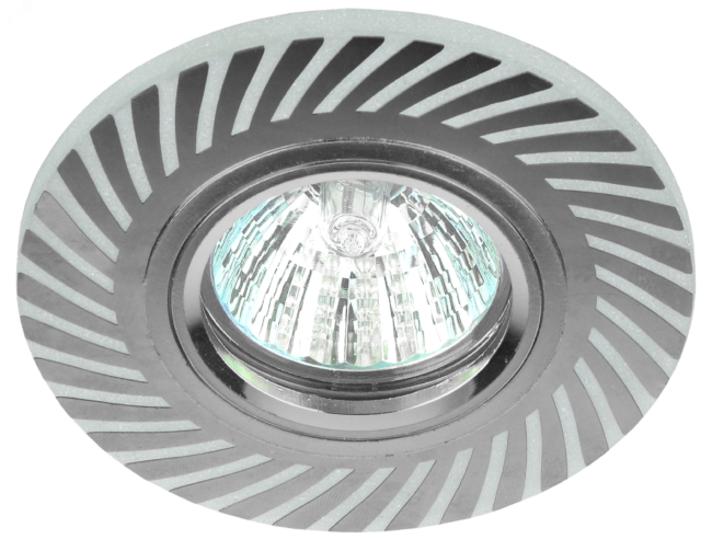 Светильник встраиваемый KL40 SL/GD/1 алюминевый  MR16 12V/220V  50W золото/серебро ( ЭРА