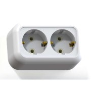 Розетка 2-м ОП Валентина РА16-826 16А IP20 с заземл. бел. Кунцево 5418 Розетка 2-м ОП Валентина РА16-826 16А IP20 с заземл. бел. Кунцево 5418