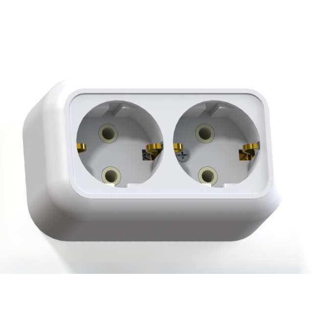 Розетка 2-м ОП Валентина РА16-826 16А IP20 с заземл. бел. Кунцево 5418 Розетка 2-м ОП Валентина РА16-826 16А IP20 с заземл. бел. Кунцево 5418