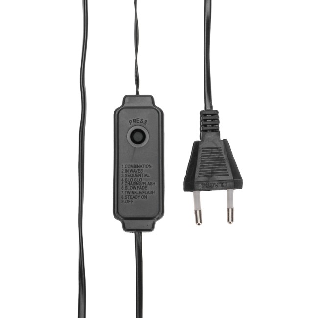 Гирлянда Роса с контроллером 30м, 300LED, IP20, 230В, зеленый провод, теплое белое свечение Гирлянда Роса с контроллером 30м, 300LED, IP20, 230В, зеленый провод, теплое белое свечение