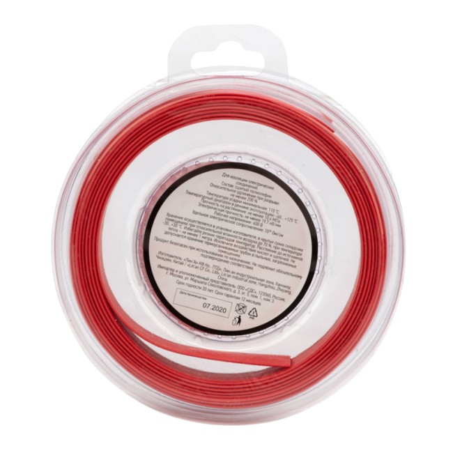 Трубка термоусаживаемая ТУТ нг 10,0/5,0мм, красная, ролик 2,44м REXANT Трубка термоусаживаемая ТУТ нг 10,0/5,0мм, красная, ролик 2,44м REXANT