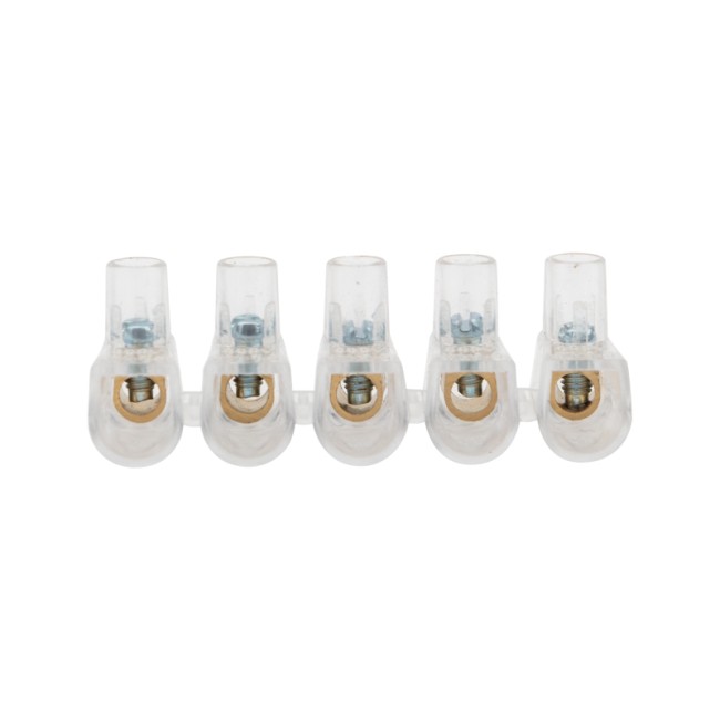 Концевой зажим винтовой изолированный КЗВИ 1,5 мм² (5х1) (20 шт./уп.) REXANT Концевой зажим винтовой изолированный КЗВИ 1,5 мм² (5х1) (20 шт./уп.) REXANT