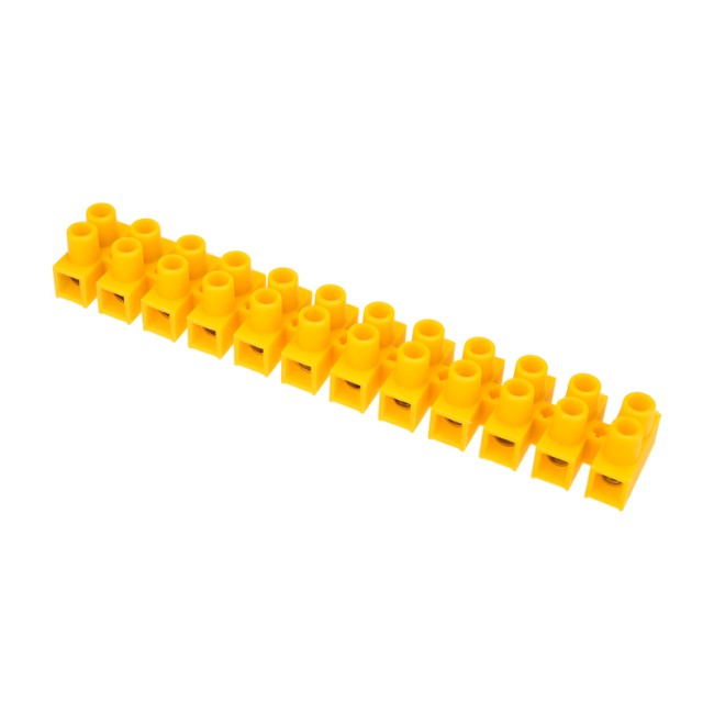 Клеммная винтовая колодка KВ-14 6-14, ток 20 A, полипропилен желтый REXANT (10 шт./уп.) Клеммная винтовая колодка KВ-14 6-14, ток 20 A, полипропилен желтый REXANT (10 шт./уп.)