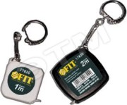 Рулетка-брелок 2 м x 6 мм, черная квадратная