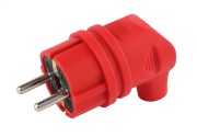 Вилка каучуковая с/з 90град с кольцом 16A IP44 красная V9-RED-IP44 ЭРА