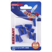 Соединительный изолирующий зажим REXANT "СИЗ-2", 1,0-4,5 мм², синий, 10 шт. Соединительный изолирующий зажим REXANT "СИЗ-2", 1,0-4,5 мм², синий, 10 шт.