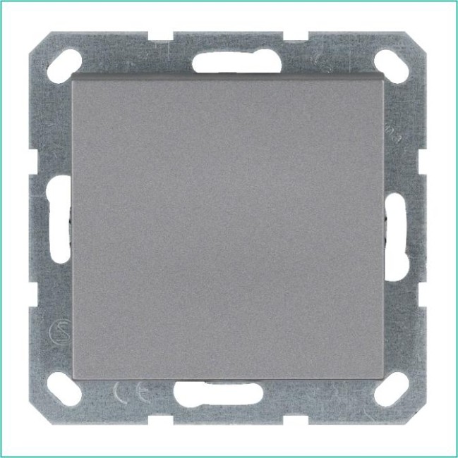 Выключатель 1-кл. 10А IP20 механизм алюм. Jasmart G3011S Выключатель 1-кл. 10А IP20 механизм алюм. Jasmart G3011S