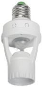 Датчик движения ИК в патрон Е27 60w 360 гр. 6м IP20 белый Датчик движения ИК в патрон Е27 60w 360 гр. 6м IP20 белый