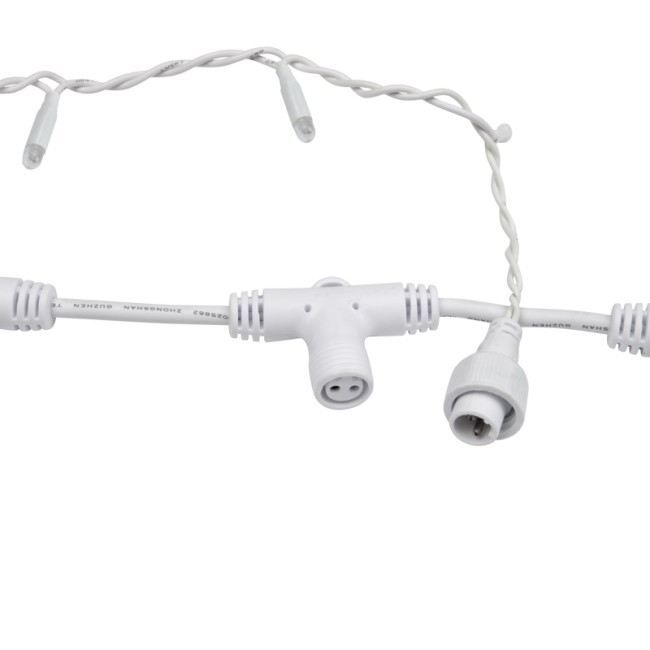 Гирлянда Светодиодный Дождь 2х3 м, 448 LED ТЕПЛЫЙ БЕЛЫЙ, прозрачный ПВХ, IP65, эффект мерцания, 230В соединяется NEON-NIGHT (нужен шнур питания 303-500-1)