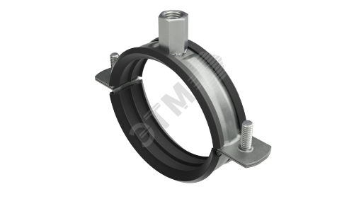 Хомут для средних нагрузок с изоляцией с гайкой М8 для труб d 1/2''