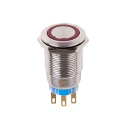 Кнопка антивандальная Ø19 250В Б/Фикс (5с) OFF-(ON)/ON-(OFF) красная (A19-C1) REXANT Кнопка антивандальная Ø19 250В Б/Фикс (5с) OFF-(ON)/ON-(OFF) красная (A19-C1) REXANT