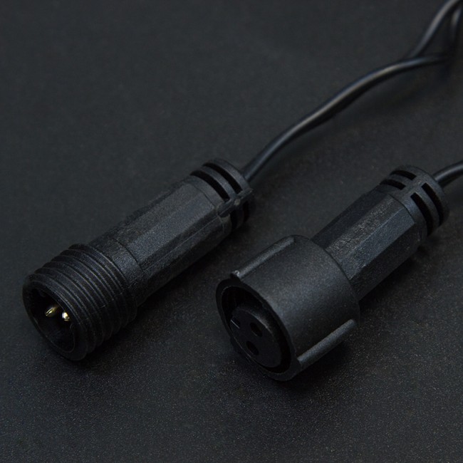 Гирлянда Нить 10м, постоянное свечение, черный ПВХ, 24В, цвет Белый  (нужен трансформатор 531-100/531-200)