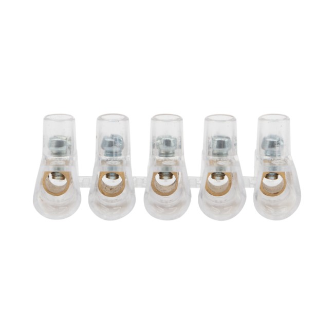 Концевой зажим винтовой изолированный КЗВИ 2,5 мм² (5х1) (20 шт./уп.) REXANT Концевой зажим винтовой изолированный КЗВИ 2,5 мм² (5х1) (20 шт./уп.) REXANT