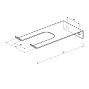 Держатель для диспенсера скотча, настенный, черный REXANT Держатель для диспенсера скотча, настенный, черный REXANT