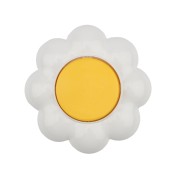 Выключатель одноклавишный KRANZ HAPPY Ромашка скрытой установки, желтый/белый Выключатель одноклавишный KRANZ HAPPY Ромашка скрытой установки, желтый/белый