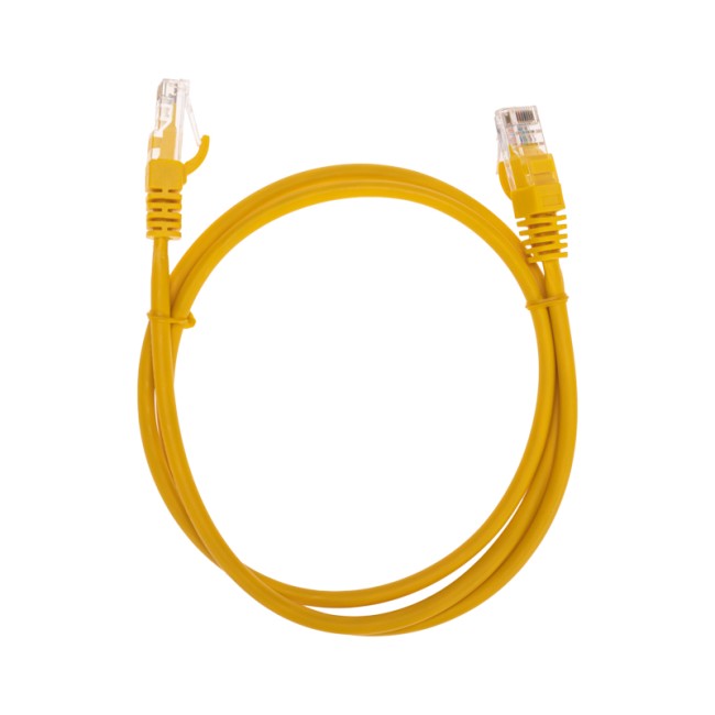Патч-корд U/UTP, CAT 5e, RJ45-RJ45, 26AWG, LSZH, желтый, 1м  REXANT