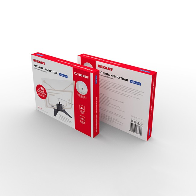 Антенна комнатная для цифрового телевидения DVB-T2, Ag-718 REXANT