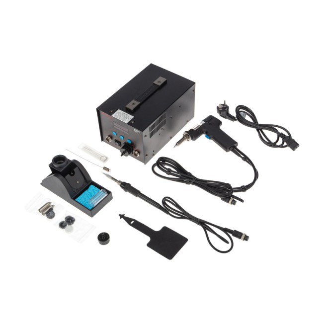 Паяльная станция (паяльник + демонт. паяльник), модель R048, цифровая, 200-480°C, LED дисплей REXANT Паяльная станция (паяльник + демонт. паяльник), модель R048, цифровая, 200-480°C, LED дисплей REXANT