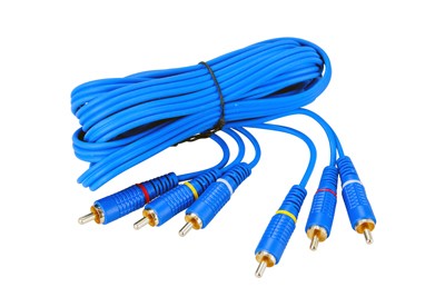 Шнур 3 RCA - 3 RCA, 1,5м, синий, Gold REXANT Шнур 3 RCA - 3 RCA, 1,5м, синий, Gold REXANT