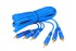 Шнур 3 RCA - 3 RCA, 1,5м, синий, Gold REXANT