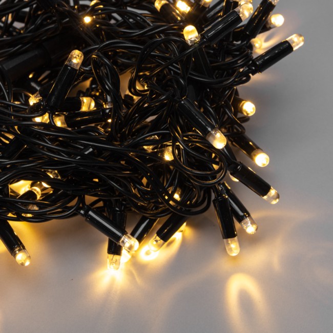 Гирлянда Нить 10м, постоянное свечение, черный ПВХ, 24В, цвет Тёплый белый  (нужен трансформатор 531-100/531-200)