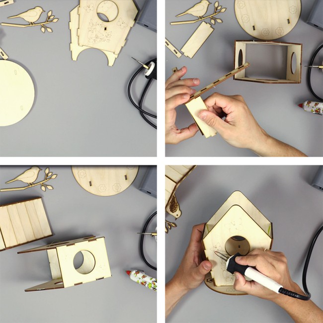 Доска для выжигания «Кормушка для птиц», 3D модель, 1 шт., пакет REXANT Доска для выжигания «Кормушка для птиц», 3D модель, 1 шт., пакет REXANT