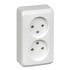 Розетка 2-м ОП Этюд 16А IP20 250В без заземл. без защ. шторок бел. SE PA16-005B