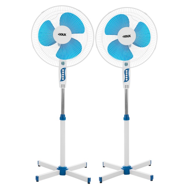 Вентилятор напольный DUX DX-1603 40 Вт, 220V, цвет белый/синий (2 шт./кор.)